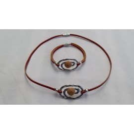 Parure spirale collier + bracelet