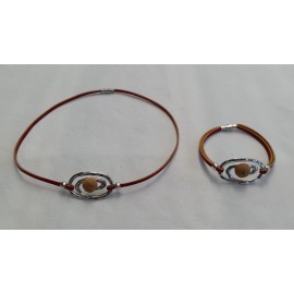 Parure spirale collier + bracelet