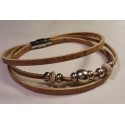 Bracelet triple perles blanches 4
