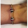 Bracelet simple en liège avec perles céramique 1
